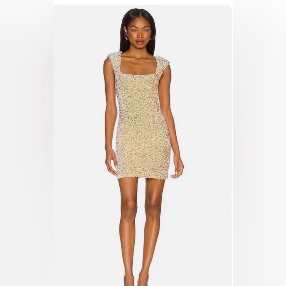 🎁Astr the Label gold sequin dress